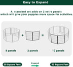 FXW Rollick Unleashed Dog Playpen for Indoor, Yard, RV Camping, 40 inch 2 Panels for Medium and Large Dogs, Black│Patented