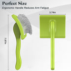 2PCS Slicker Brush for Dogs & Pet Comb,Professional Dog Grooming Brush (Goldendoodles,Poodles,Labradoodles) with Extra Long Pins to Effectively Remove Tangles, Knots and Mats (Green)