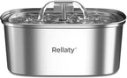 Cat Water Fountain Stainless Steel: 3.2L/108oz Pet Foundatin Water Bowl for Cats Inside Automatic Dog Drinking Dispenser Dish Animal Feeding & Watering Supplies Waterfall with 1 Replacement Filter