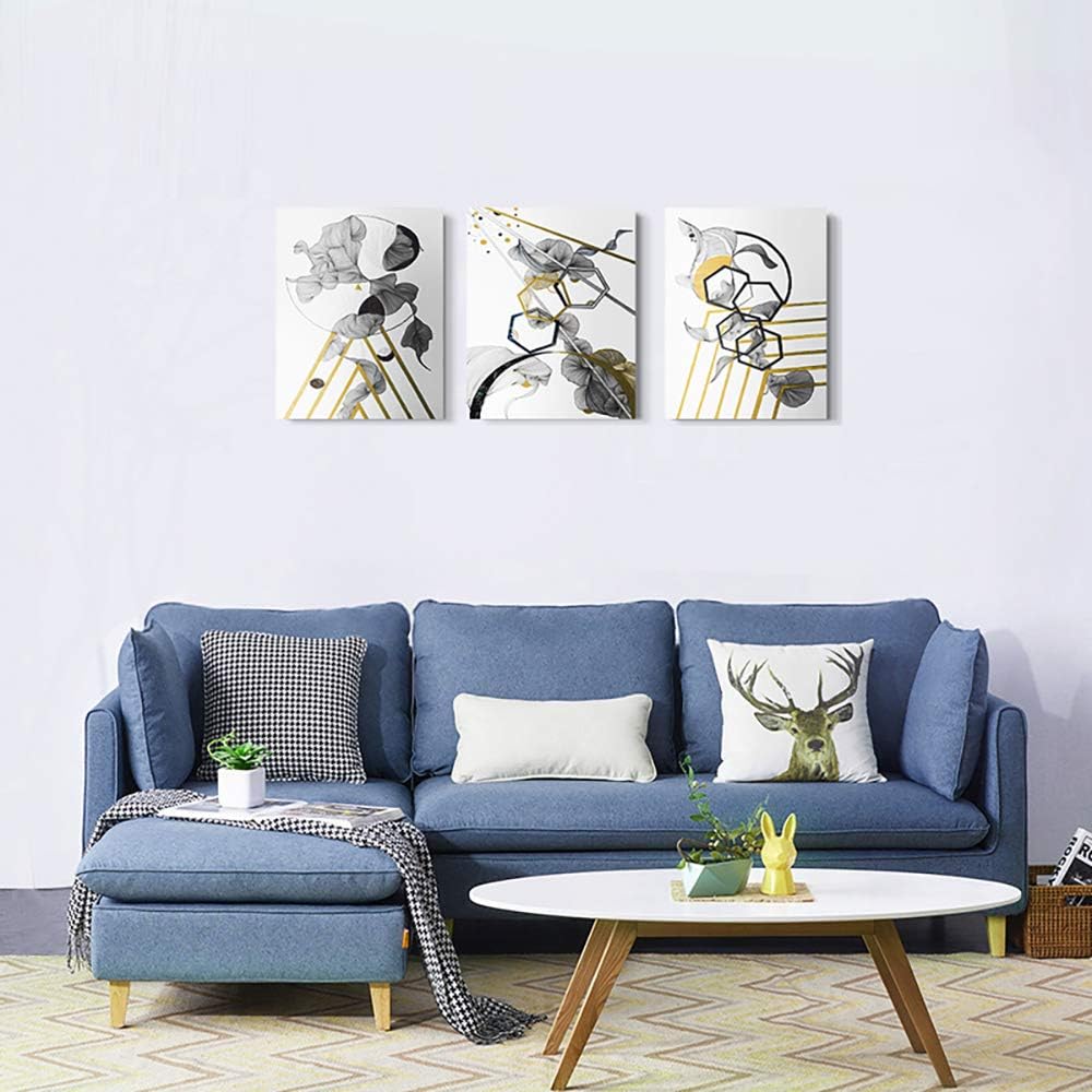 modern Abstract painting Canvas Wall Art for Living Room Wall Artworks Bedroom Decoration, 3 piece Framed office kitchen bathroom Wall decor inspirational Black and white abstract posters Home Decor
