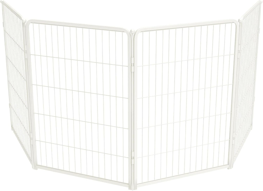 FXW Homeplus Unleashed Indoor Dog Playpen - Stress-Free and Safe Play, Heavy Duty 40 Inch 4 Wire Panels Dog Pen for Medium and Large Dogs, White│Patented