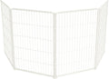 FXW Homeplus Unleashed Indoor Dog Playpen - Stress-Free and Safe Play, Heavy Duty 40 Inch 4 Wire Panels Dog Pen for Medium and Large Dogs, White│Patented