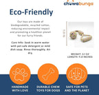 Tug of War Dog Toy 12 Inch Eco Cotton Interactive Dog Rope Toy with Grip Handle & Rope Tug Ball with Natural, Non-Toxic Dyes Tug Toy for Medium & Small Dogs (Rainbow)