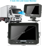 7" 1080P AHD Wired Reverse Rear View Backup Camera System, Waterproof Rearview Reverse Camera 130 Degree Wide Angle Night Vision 4 PIN Cam System for Tractor/Truck/Excavator/Caravan/Skid Steer/RV