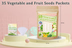 Vegetable Seeds Kit Fruit Seeds for Planting Non-GMO and Heirloom 35 Varieties Seeds for Planting Vegetables 10 Plant Markers