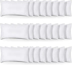 Utopia Bedding Throw Pillows (Set of 24, White), 12 x 20 Inches Pillows for Sofa, Bed and Couch Decorative Stuffer Pillow