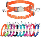 Teal Cat Collars with Bell, Reflective Soft Nylon Breakaway Kitten Collar with Bells, Break Away Puppy Collars for Xs Small Boy Male Dogs, Neck 7-11 Inch