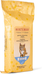 Burt's Bees for Pets Kitten Grooming Wipes with Buttermilk and Honey, Waterless Cat Bath Wipes for Face, Paws, Tail and Coat Cleaning, Gentle Bath Alternative for Indoor Felines, 50 Count