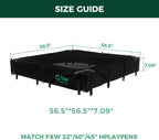 FXW Homeplus Unleashed Indoor Dog Playpen - Stress-Free and Safe Play, Heavy Duty 32 Inch 8 Wire Panels with Playpen Cover for Small and Medium Dogs, Black│Patented