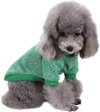 Jecikelon Dog Clothes Dogs Sweater Soft Puppies Clothing Winter Puppy Sweaters Warm Outfit for Dogs Small XXS XS Cat Apparel (Green, XXS)