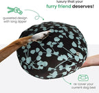 Molly Mutt Petite Dog Duvet Cover - Round - Your Hand in Mine Print - Measures 20’’ x 4’’ - 100% Cotton - Durable - Breathable - Sustainable - Machine Washable Dog Bed Cover - Pre-Shrunk