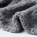 1 Pack 3 Calming Blankets Fluffy Premium Fleece Pet Blanket Soft Sherpa Throw for Dog Puppy Cat Grey Medium (30“x20'')