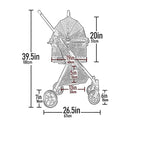 Pet Gear, A Vermont Family Owned Company Since 1936, 3-in-1 Travel System, View 360 Stroller Converts to Carrier and Booster Seat with Easy Click N Go Technology, for Small Dogs & Cats, 4 Colors