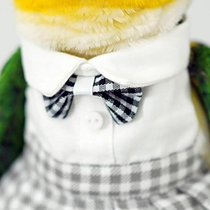 Bird Costume Bird Diaper Flight Suit Cute JK Dress Dress Skirt Clothes Cosplay Photo Prop for Parrots Macaw Cockatoo (with Diaper,XL)