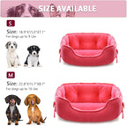 pawstrip Cute Princess Dog Bed Pink Puppy Bed for Small Dogs Breathable Cat Couch Bowknot Pet Cushion Comfortable Kitten Nest Girl Doggy Sofa, Waterproof Bottom (Fuchsia)