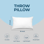 Utopia Bedding Throw Pillows (Set of 4, White), 12 x 16 Inches Pillows for Sofa, Bed and Couch Decorative Stuffer Pillow