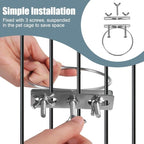 Bird Feeding Dish Cups,Stainless Steel Birdcage Coop Water Feeder with Clamp Holder for Birds,Parrots,Cockatiel,Parakeet,Macaw,Finches, Lovebirds,Small Animals