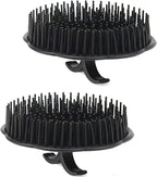 Nıva 2pcs Scalp Massager Shampoo Brush, Massage Hair Brush Floriated Shower Comb for Deep Cleaning Hair Men’s Hand Brush Growth Beard Brush Pet Grooming Brushes (Black)