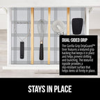 GORILLA GRIP DripGuard Shelf Liner, Non Adhesive Drawer and Kitchen Cabinet Protector, 24x240 Inch, Slip Resistant BPA Free Smooth Surface Plastic Liners for Cabinets, Bathrooms, Closets, Gray White