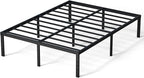 16 Inch King Bed Frame No Box Spring Needed, Heavy Duty King Platform Bed Frame Support Up to 3000 lbs, Easy Assembly, Noise Free, Black