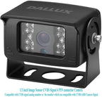 Bus Truck Vehicle Backup Cameras Wide View Angle cab cam Rearview Reverse Waterproof Night Vision 4 PIN Cam for Travel Trailer/Pickup/Van/RV Camper/Motor Home (12V,package not include extension cable)