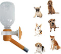 Choco Nose Patented No-Drip Dog Water Bottle/Feeder for Dogs/Cats and Other Small-Medium Sized Animals - for Cages, Crates or Wall Mount. 10.2 Oz. Mess Free Leak-Proof Nozzle 16mm, Orange (C590)