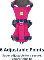 Ruffwear, Flagline Dog Harness, Lightweight and Reflective, No Pull Dog Lift Harness for Hiking, Running and Everyday Use, Alpenglow Pink, Medium
