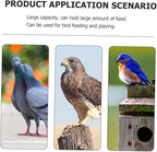 Tofficu Suction Cup Acrylic Bird Feeder for Seed Feeding No Spill Food Feeding Station with Hanging Design Suitable for Indoor and Outdoor Wild Birds