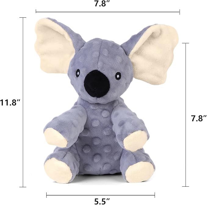 Blnboimrun Plush Dog Toy Koala - Squeaky & Crinkle Paper Chew Toys for Large & Medium Dogs