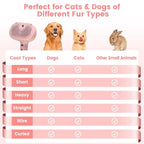 Steam Brush for Shedding Pets - Self-Cleaning Grooming Comb with Water Tank for Long & Short Haired Cats and Dogs (Pink)