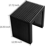 Bamboo Dining Bench Indoor Small Benches Entryway Shoe Rack Benchs,Outdoor Modern Wood Benches 17 Inch Bamboo Bench for Living Room Hallway Bedroom Bathroom Black Small