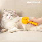 Cat Brush, Gentle Self Cleaning Pet Brush with Release Button for Cats and Dogs, Easy to Remove Loose Hair Daily Grooming Tool During Shedding Season