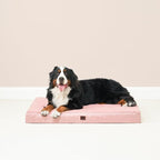EHEYCIGA Orthopedic XL Dog Beds for Extra Large Dogs with Removable Washable Cover for Crate, Pink, 41x27