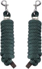 SIE (Pack of 2) Nylon 8ft Lead Ropes for Horse Halters (Hunter Green)