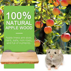 2Pcs Hamster Ledges Wooden Platform Rat Climb Platform Shelf Bird Perch Stand Toys Cage Accessories for Rat Squirrel Gerbil Suger Glider 2.6" X 5.9"
