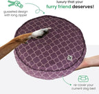 Molly Mutt Petite Dog Duvet Cover - Round - Royals Print - Measures 20’’ x 4’’ - 100% Cotton - Durable - Breathable - Sustainable - Machine Washable Dog Bed Cover - Pre-Shrunk