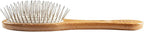 Bass Brushes Small Oval Wire Pet Brush with Bamboo Wood Handle
