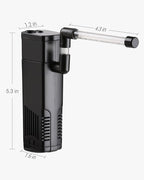 NICREW Aquarium Internal Filter, Submersible Power Filter with Multiple Function for Fish Tanks 2 to 5 Gallon, 40 GPH, 3.5W