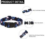 Mercano Adjustable Dog Collar - Special Design Patterns, Soft Nylon Comfortable Durable Pet Collar for Small Medium Large Dogs (L, Night Sky)