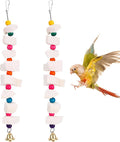 Penitue 2pcs Bird Chew Toys with Calcium Cuttlebone Cuttlefish & Beak Grinding Stone, Natural Perch Cage Accessories for Parakeets, Budgies, Cockatiels Conure Parrot Lovebirds & Small to Medium Birds