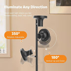 36W LED Tree Floor Lamp, Modern Dimmable Standing Lamp with Remote & Touch Control, 4 Color Temperatures, 3 Rotatable LED Light Floor Lamps for Living Room, Bedroom, Office