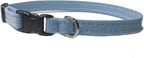 Hemp Toy Dog Collar, Puppy Dog Collar Available in Red, Yellow, Brown, Green, Blue, Purple, Pink, White, & Lt. Blue for Small and Teacup Size Tiny Dog (Light Blue)