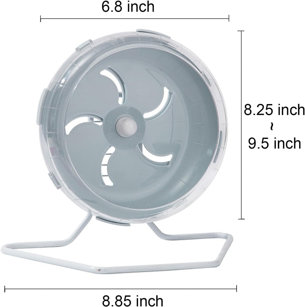 Jeeone Silent Hamster Wheel 7 inch, Hamster Exercise Wheel, Height-Adjustable Hamster Wheel Cage Accessories, Hamster Running Toys Small Animals Exercise Wheels (Blue)