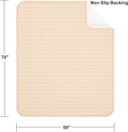 King Size Bed Pads for Incontinence Washable Waterproof, 71" x 59" (Pack of 1) - Reusable Extra Large Colored Cotton Pee Pads for Adults, Elderly, Pet, 4-Layer Underpads for Sofa,Furniture -KELISITING