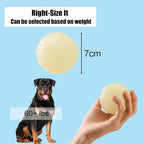 2 PCS Glowing Fetch Ball for Dogs - Rubber Toy Water Ball, High Bounce Training Chew Resistant for 60+ Lbs Belgian Malinois - Gifts (7CM)
