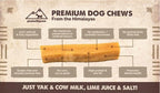 peaksNpaws Yak Cheese, High Protein, Himalayan Dogs Chews, Natural Dog Treats, Lactose Free, Long Lasting Dogs Treat for Aggressive Chewers Under 55 lbs 20 Large Chew Sticks