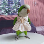 Bird Costume Bird Diaper Flight Suit Parrot Velvet Fleece Skirt Clothes Cosplay Photo Prop for Conure Lovebird Parakeet Cockatiel Macaw Small Animals Apparel (White,Sulphur-Crested Cockatoo)