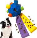 Snuffle Ball for Dog Toys Unbreakable Upgrade Ball Interactive Toy Foraging Snuffle Mat Puppy Treat Dispenser Slow Feeder Dog Puzzle Toys for Small, Medium, Large Pets (Blue Rainbow New)