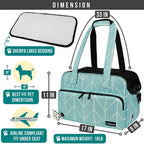 PetAmi Small Dog Purse Carrier, Soft-Sided Pet Carrier Bag with Pockets, Portable Puppy Cat Travel Handbag Tote, Airline Approved Breathable Mesh, Poop Bag Dispenser, Max 18 lbs, Chevron Teal