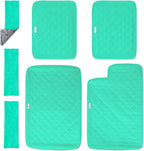 Paw Inspired Fitted Fleece Liners for Ferret Nation, Critter Nation Cage for Ferrets, Rats, Chinchillas, Hedgehogs & Other Small Animals (Green, Double Unit Set)